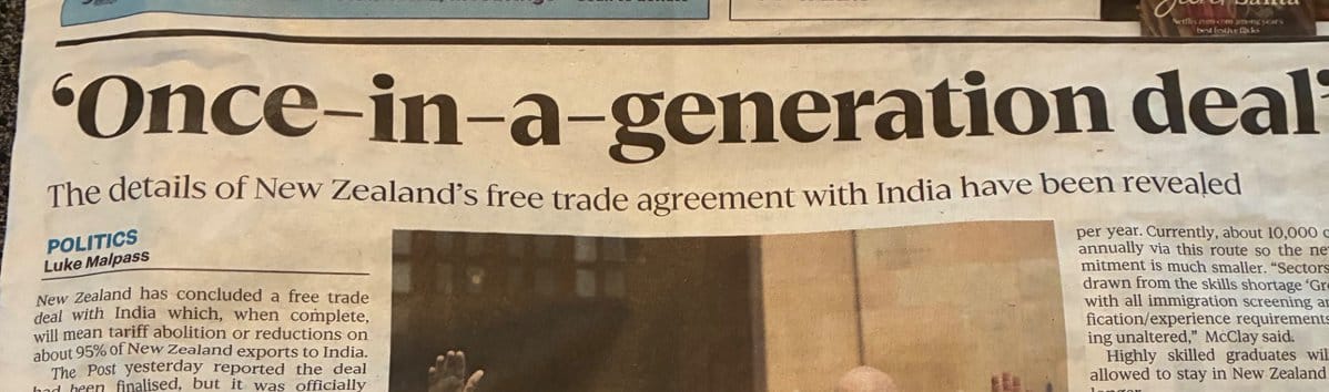 Luxon Promises India $34 billion Investment & ~20% of All Indian Skilled Visas