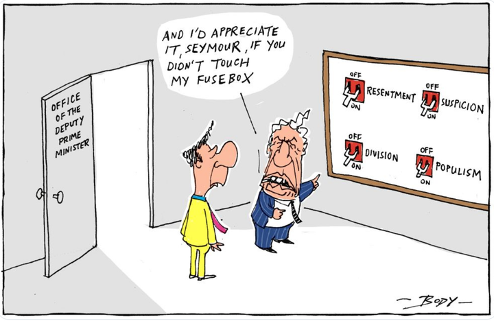 Winston Revels As Seymour Cowers